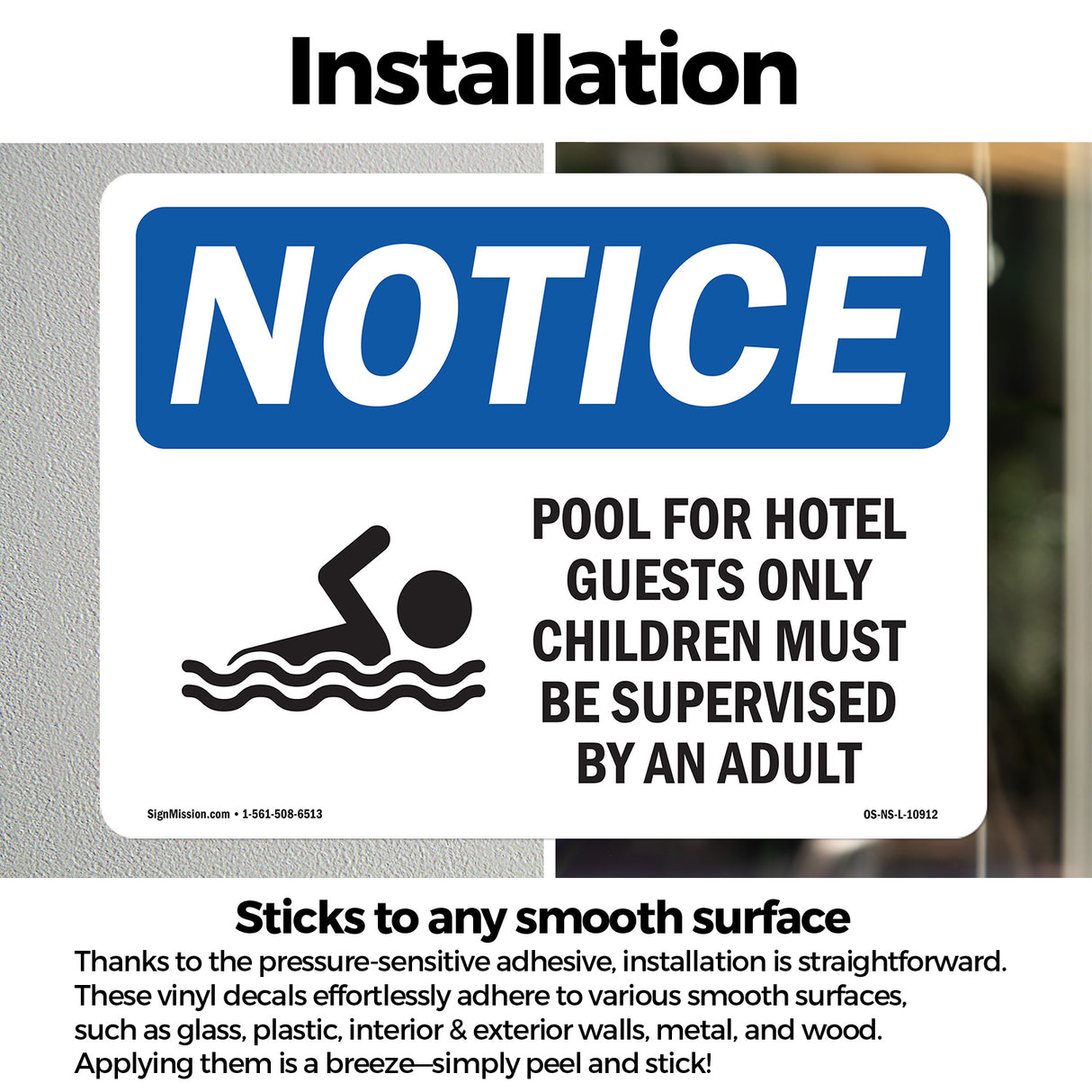 DANGER Pool For Hotel Guests Only Children