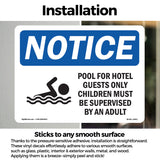 DANGER Pool For Hotel Guests Only Children