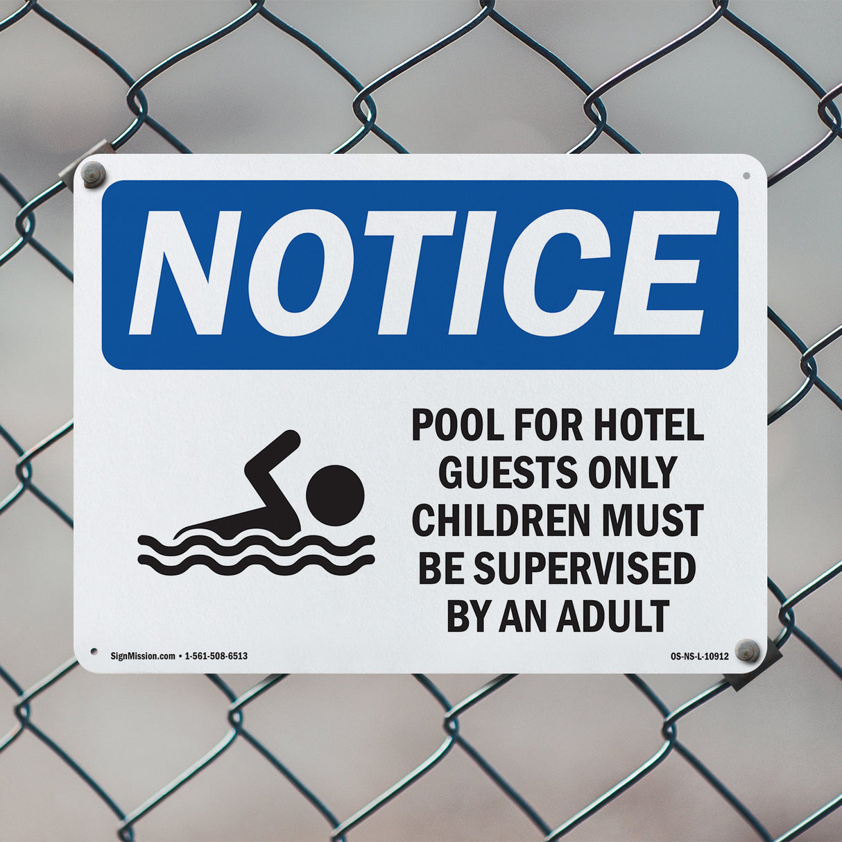 DANGER Pool For Hotel Guests Only Children