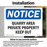 Danger Quarry Area Private Property Keep Out