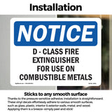 D-Class Fire Extinguisher For Sign