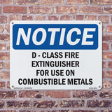 D-Class Fire Extinguisher For Sign