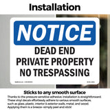 Dead End Private Property No Trespassing