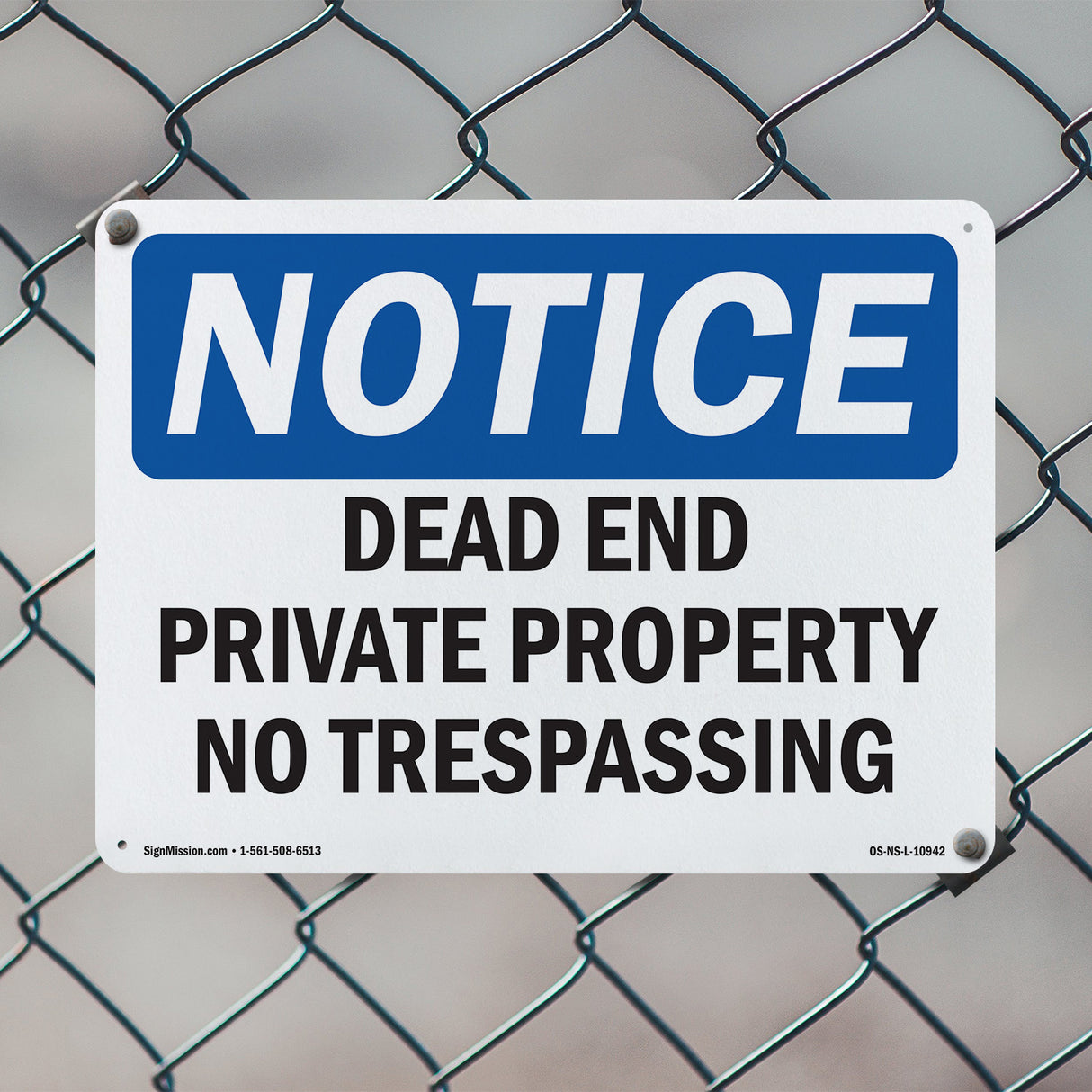 Dead End Private Property No Trespassing
