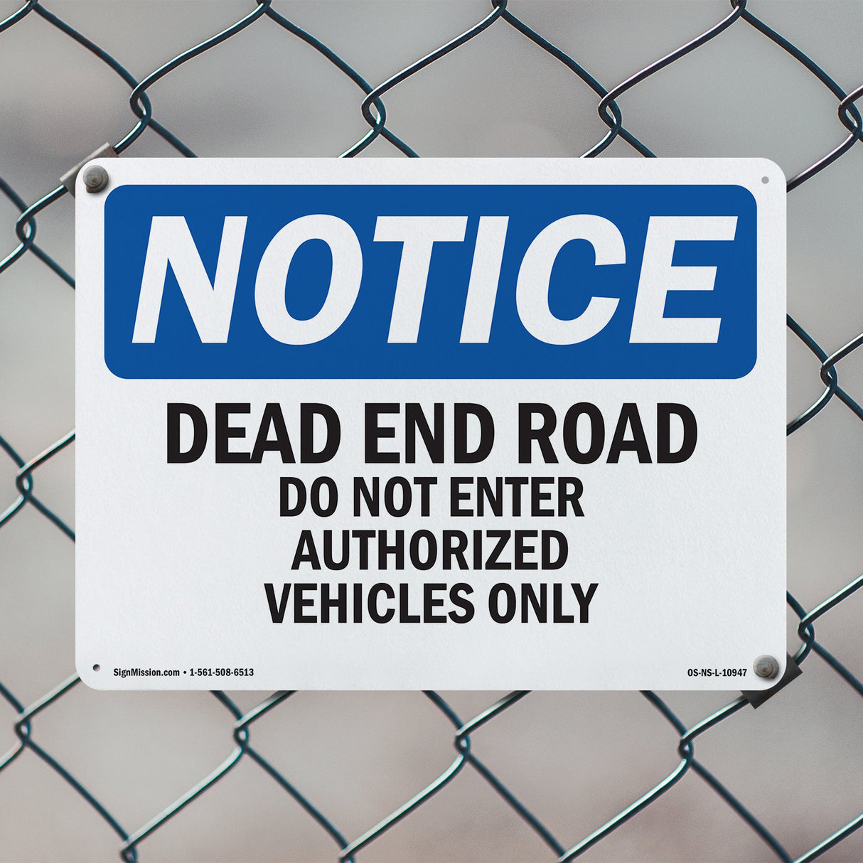 Dead End Road Do Not Enter Authorized Sign