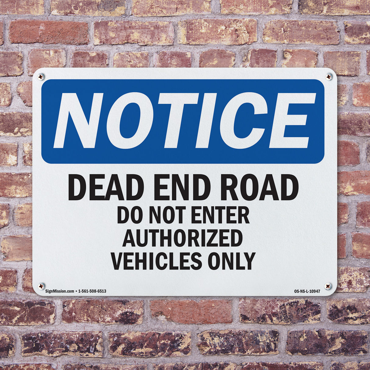 Dead End Road Do Not Enter Authorized Sign