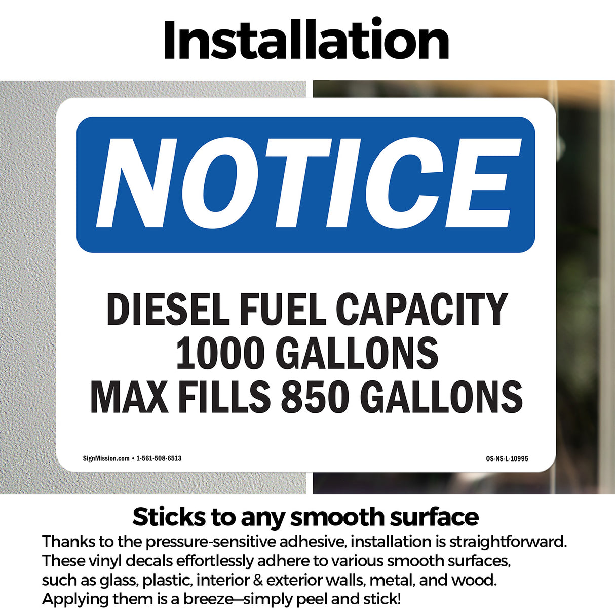 Diesel Fuel Capacity 1000 Gallons Max Fill
