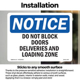 Do Not Block Doors Deliveries And Loading Zone