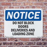 Do Not Block Doors Deliveries And Loading Zone