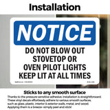Do Not Blow Out Stovetop Or Oven Pilot Lights