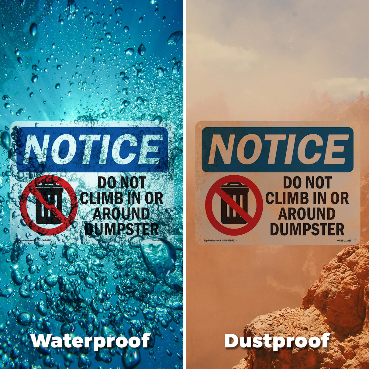 Do Not Climb In Or Around Dumpster