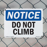Do Not Climb Sign