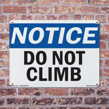 Do Not Climb Sign