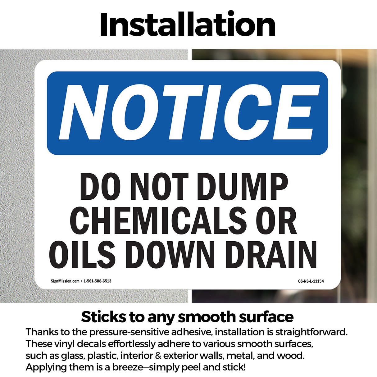 Do Not Dump Chemicals Or Oils Down Drain