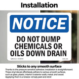 Do Not Dump Chemicals Or Oils Down Drain