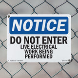 Do Not Enter Live Electrical Work Being Performed Sign