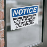 Do Not Enter When Light Is Flashing Carbon Sign