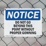 Do Not Go Beyond This Point Without Proper Gowning