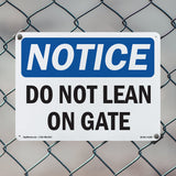 Do Not Lean On Gate