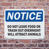 Do Not Leave Food Or Trash Out Overnight