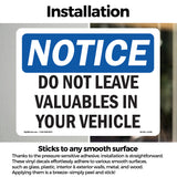 Do Not Leave Valuables In Your Vehicle