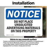 Do Not Place Unsolicited Advertising Materials