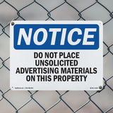 Do Not Place Unsolicited Advertising Materials