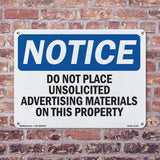 Do Not Place Unsolicited Advertising Materials