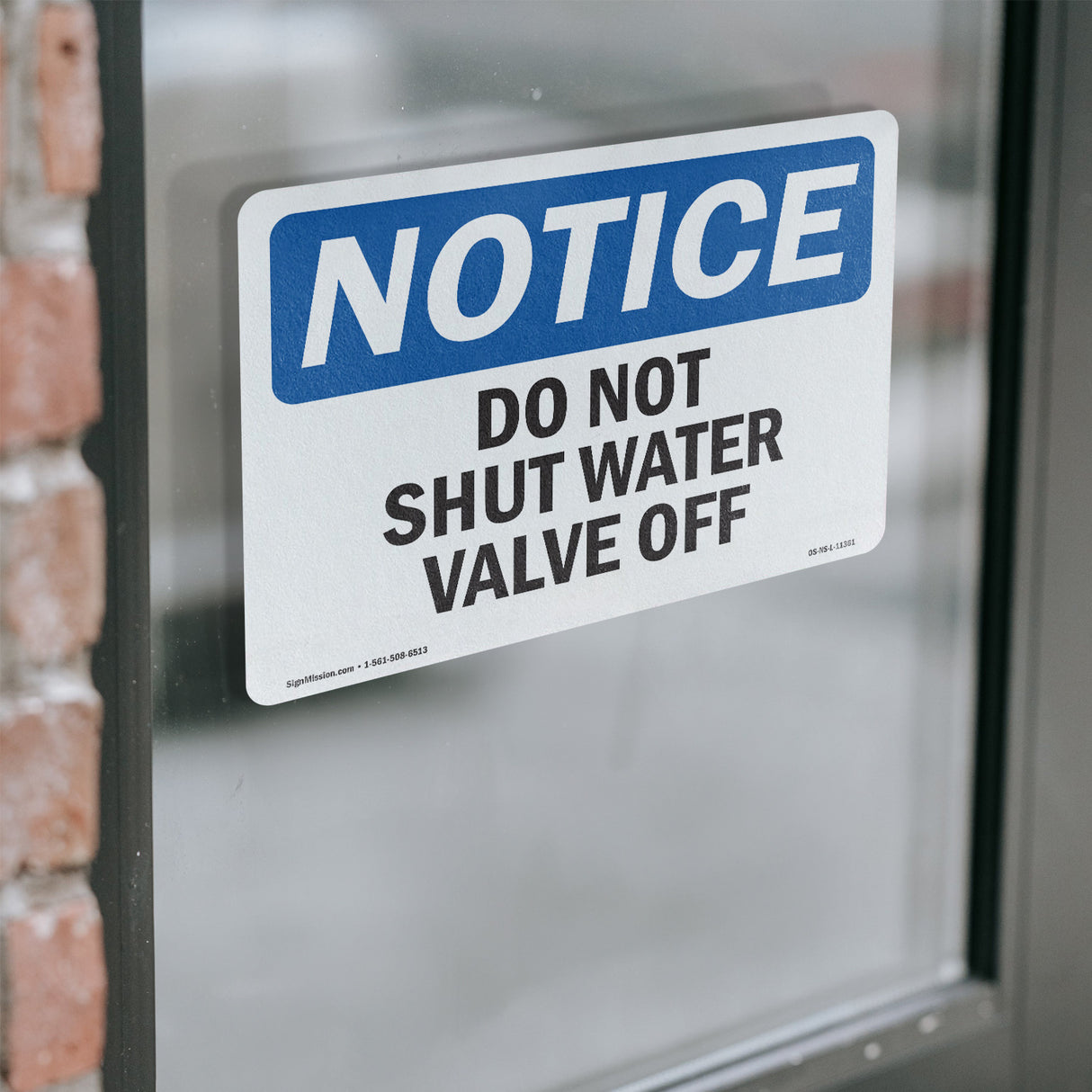 Do Not Shut Water Valve Off