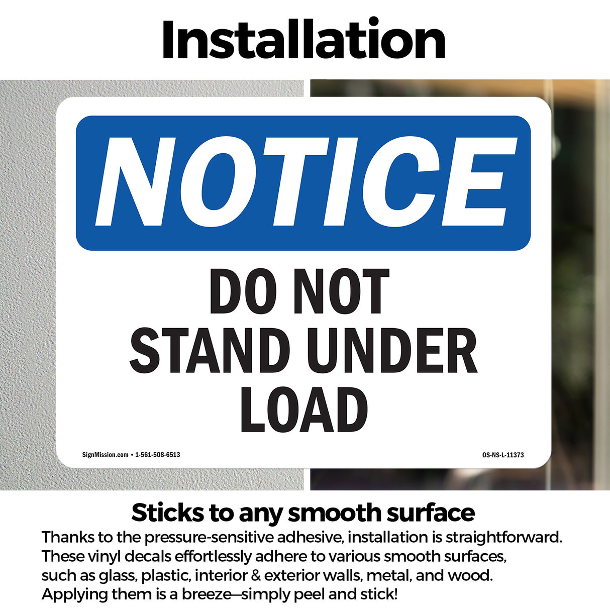Do Not Stand Under Load Sign