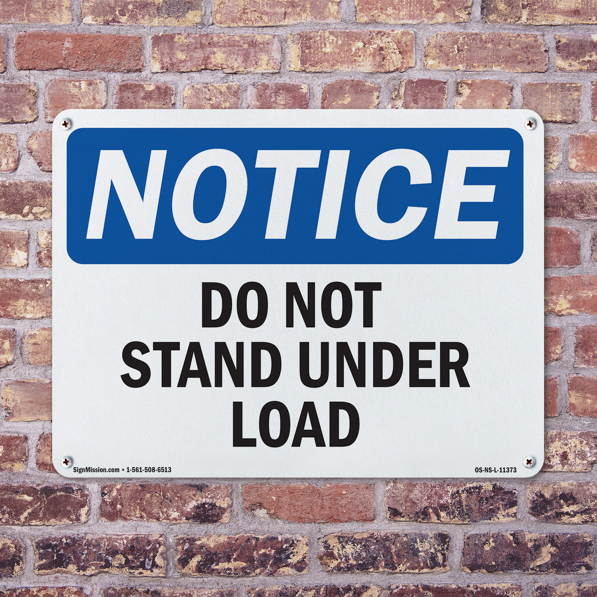 Do Not Stand Under Load Sign