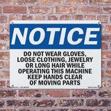 Do Not Wear Gloves, Loose Clothing, Jewelry