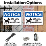 Dog Area No Trespassing