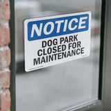 Dog Park Closed For Maintenance