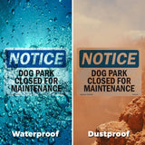 Dog Park Closed For Maintenance