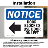 Door Blocked Use Door On Left