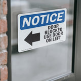 Door Blocked Use Door On Left