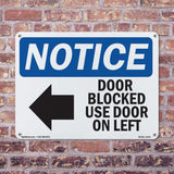 Door Blocked Use Door On Left