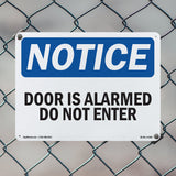 Door Is Alarmed Do Not Enter Sign