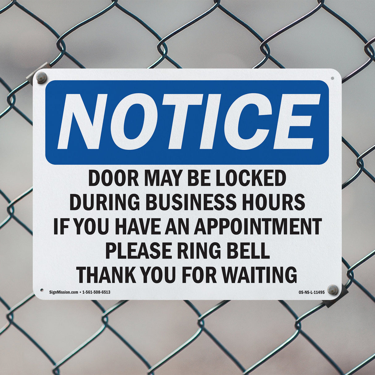 Door May Be Locked During Business Hours