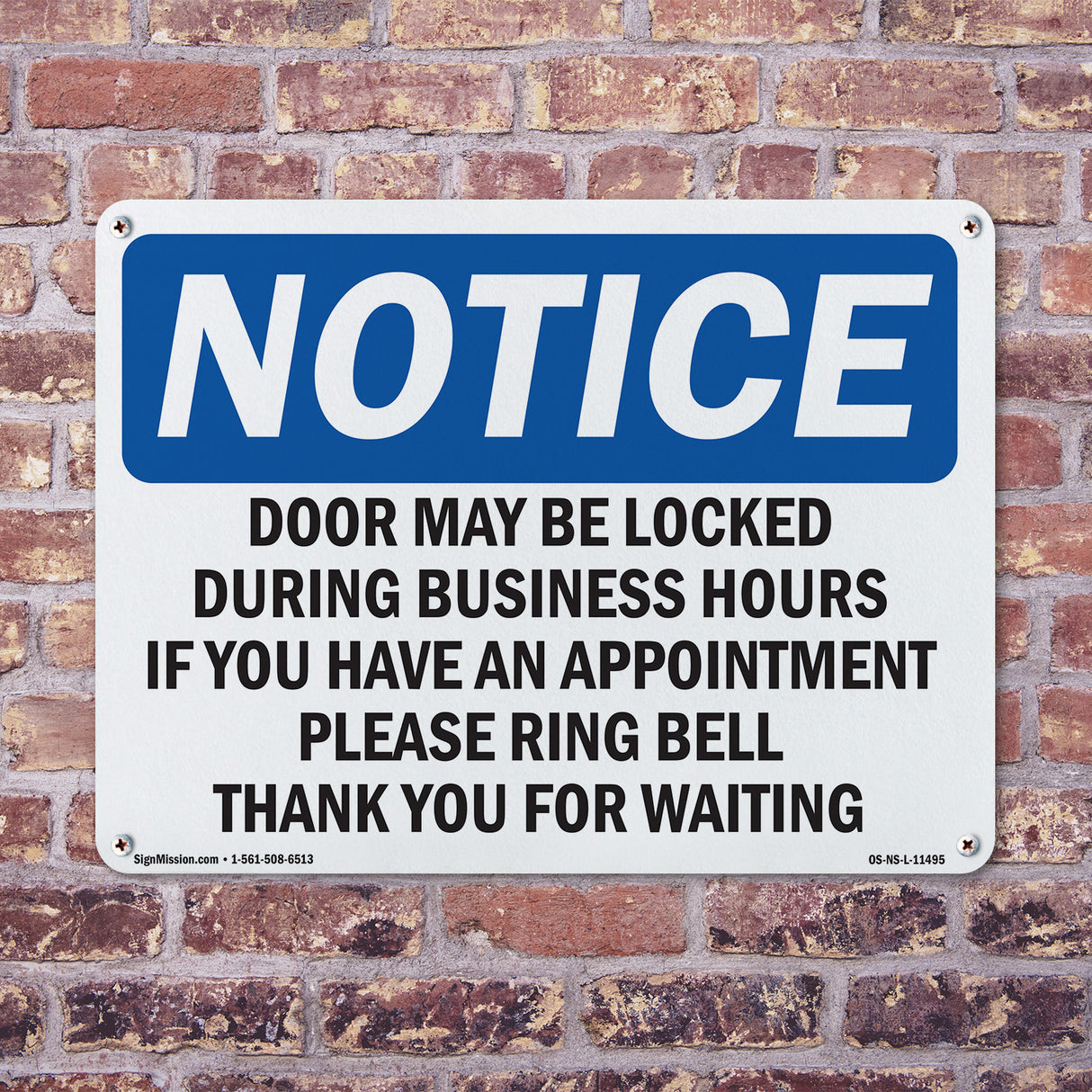 Door May Be Locked During Business Hours