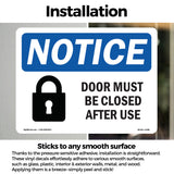 Door Must Be Locked After Use