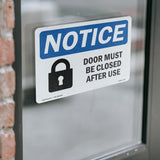 Door Must Be Locked After Use
