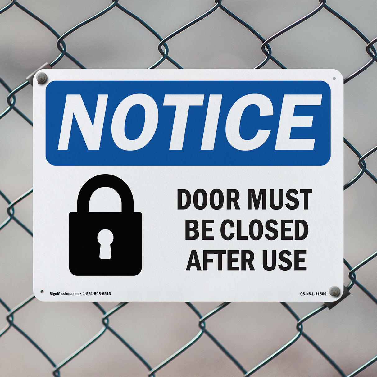 Door Must Be Locked After Use