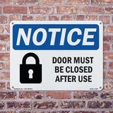 Door Must Be Locked After Use