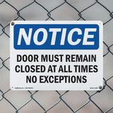Door Must Remain Closed At All