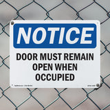 Door Must Remain Open When Occupied