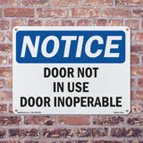 Door Not In Use Door Inoperable