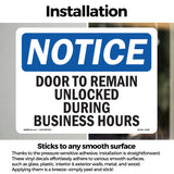 Door To Remain Unlocked During Business Hours
