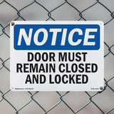 Doors Must Remain Closed And Locked